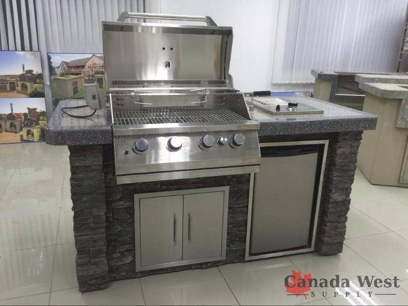 New Blackrock Bbq Outdoor Stone Bbq With Rotisserie And Fridge