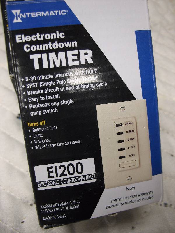 BATH FAN TIMER