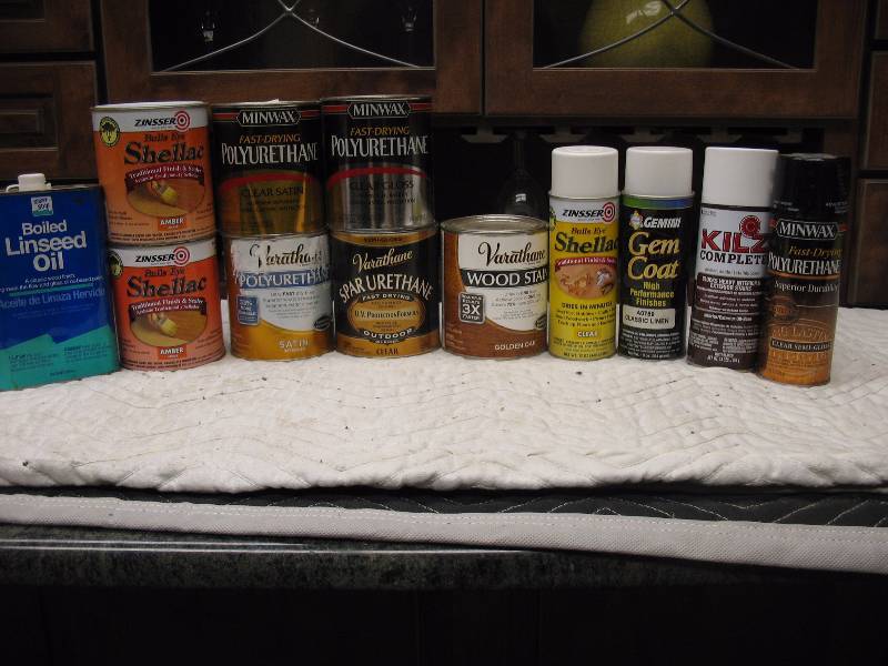 ASSORTED STAIN & POLY