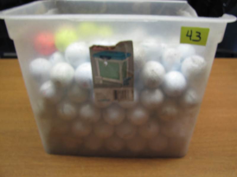 Tub full of Golf Balls