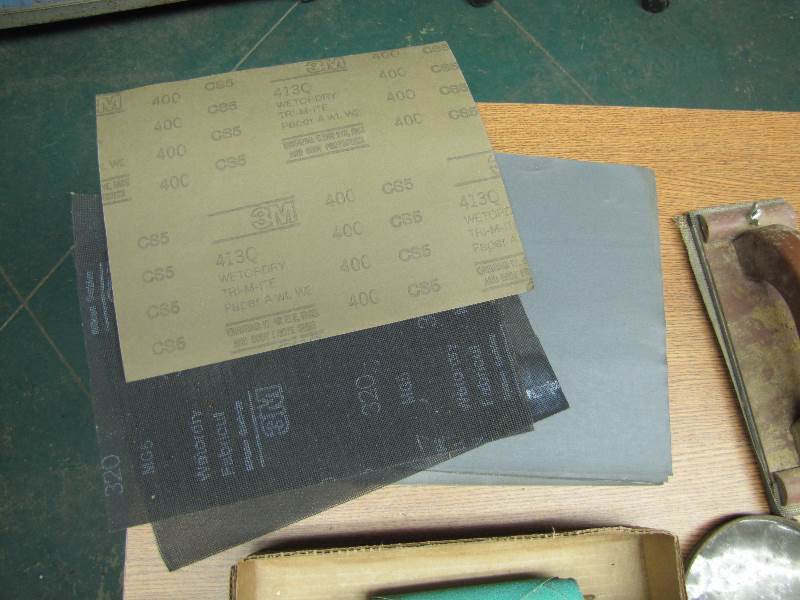 Sanding Belts, Sand paper sheets, glitter spray and more