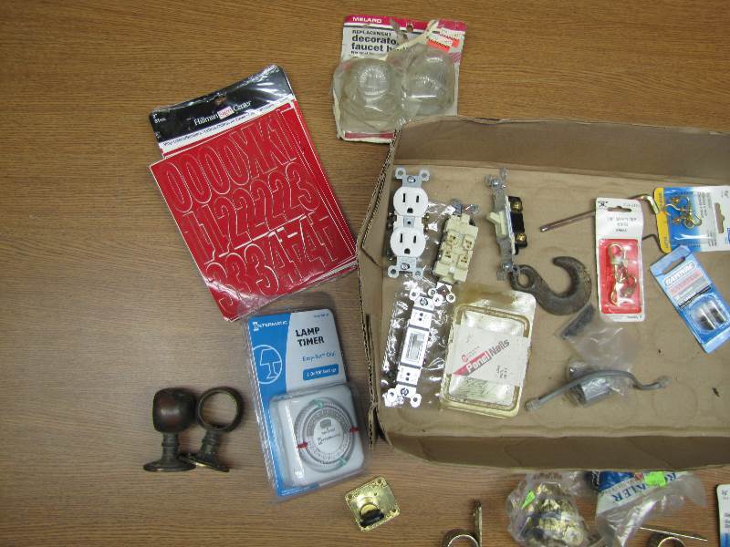 Lot of household hangers - desk locks, etc