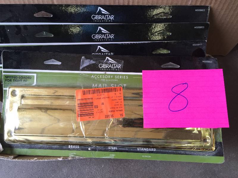 Lot of 3 Gibraltar MAilSlots Brass New