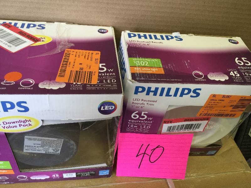 Lot of 2 Phillips LED Recessed Retrofit Trim