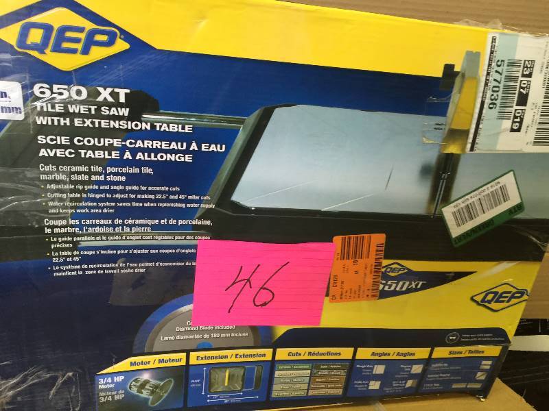 QEP 650XT Tile Wet Saw