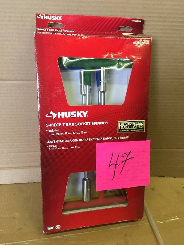 Husky 5 Piece T Bar Socket Spinner
