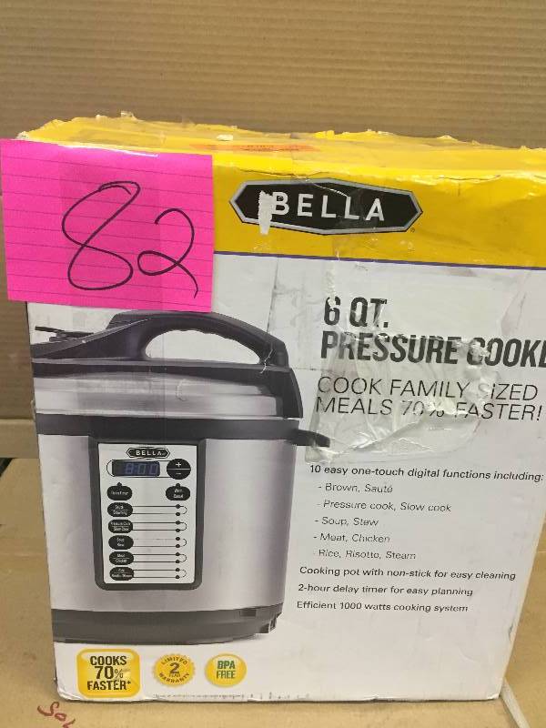 Bella 6 QT Preassure Cooker