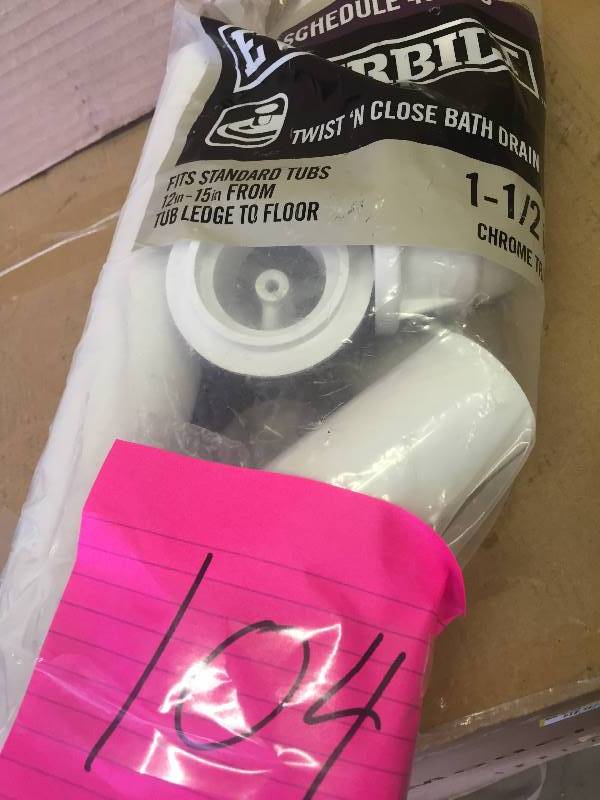 Everbuilt Twist N Close Bath Drain kit