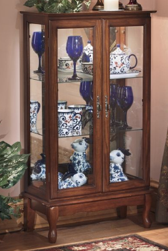 lot 32 image: 2-Door Lighted Cabinet open box Ret...
