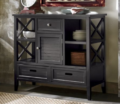 lot 37 image: Rustic Console Cabinet open box Ret...