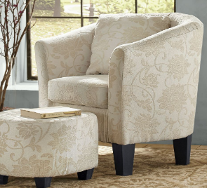 lot 40 image: Crestview Accent Chair & Ottoman op...