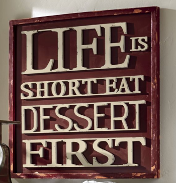 lot 49 image: Life Is Short Wall Art open box Ret...