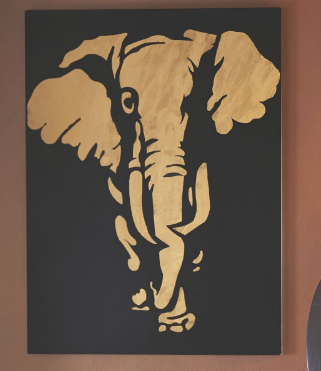 lot 51 image: Elephant Wall Dcor open box Retai...