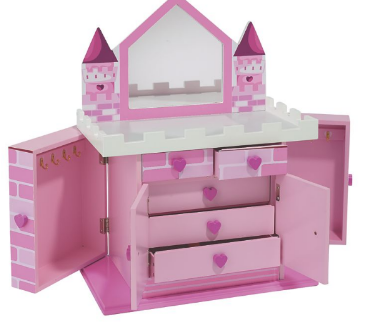 lot 75 image: Castle Vanity and Jewelry Armoire o...