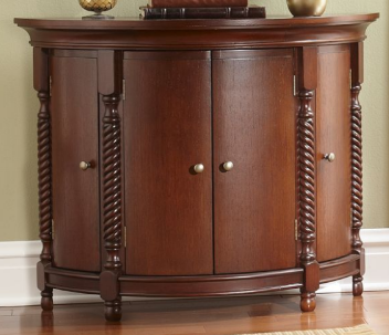 lot 90 image: Demilune Console open box Retail $2...