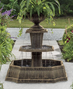 lot 91 image: Caserta 3-Tier FountainPlanter ope...