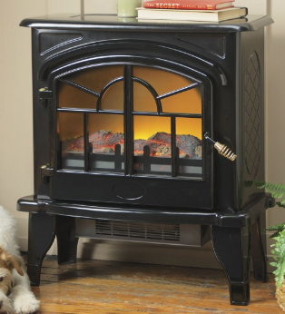 lot 101 image: Vintage-style Electric Fireplace op...
