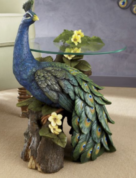 lot 102 image: Peacock Accent Table openbox Retail...