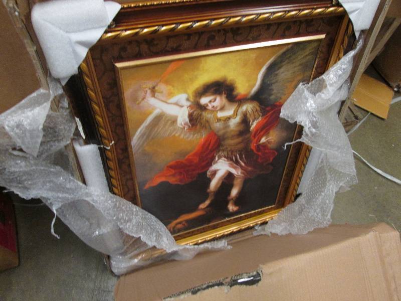 lot 135 image: Angel Wall Art - open box, damaged...