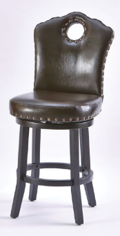 lot 17 image: Nailhead Swivel Stool Counter Heigh...