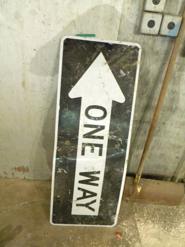 ONE WAY traffic sign