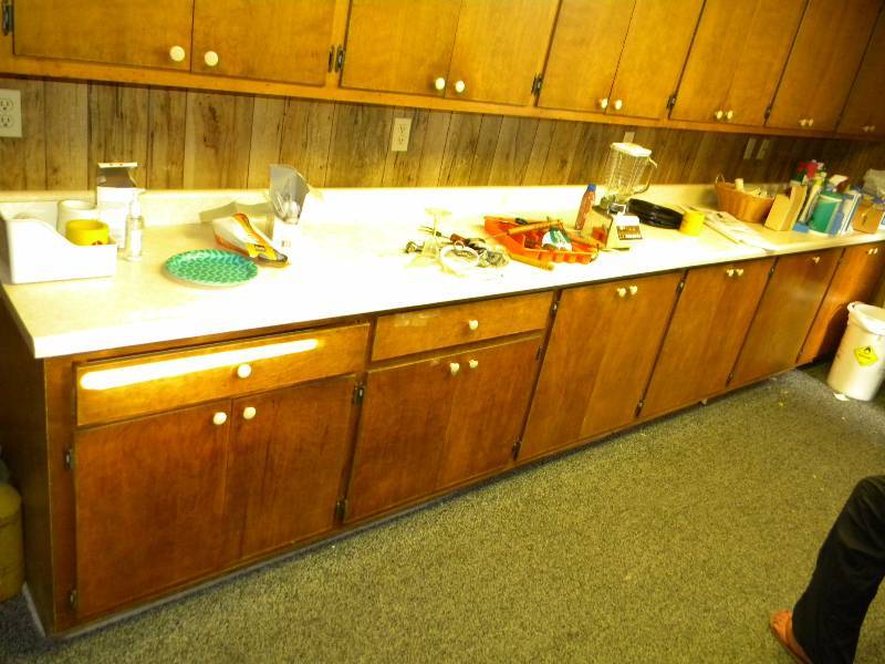 Wood Cabinets and Laminate Top
