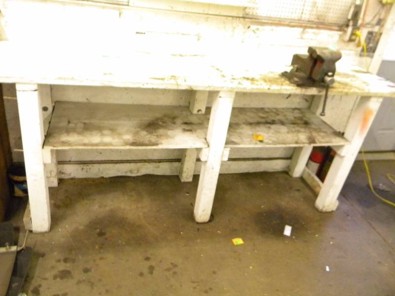 Garage Work Bench (Excludes Vise Pictured)