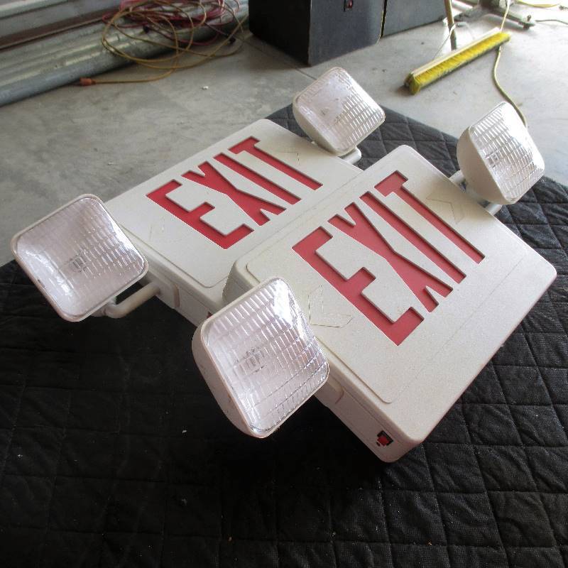 2 EMERGENCY EXIT SIGNS