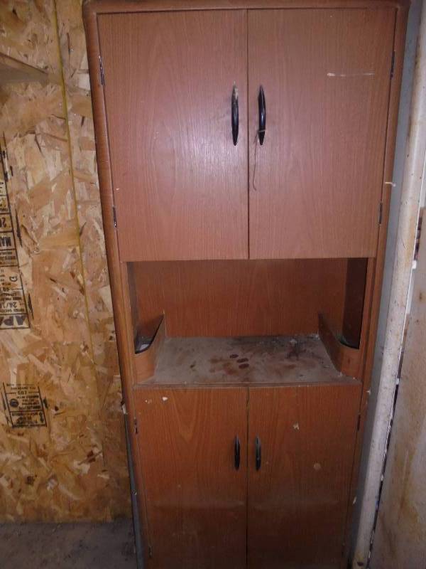 Brown Metal Cabinet 61x24x11