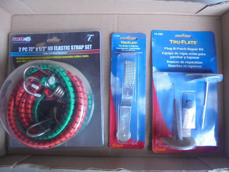 Lot - Tire Repair Tools, Bungie Strap