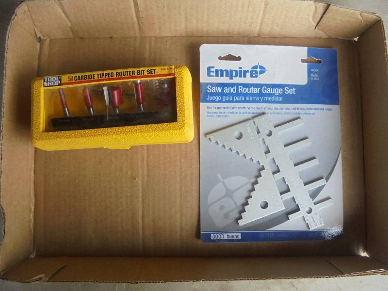 Carbide Tipped Router Bit Set, SawRouter Gauge Set