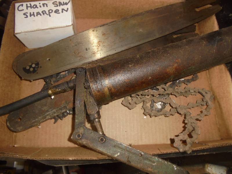 Lot - Grease Gun, Chainsaw Bars, etc