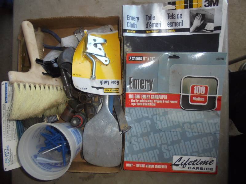 Lot - Misc Shop, Sandpaper, Brushes, etc