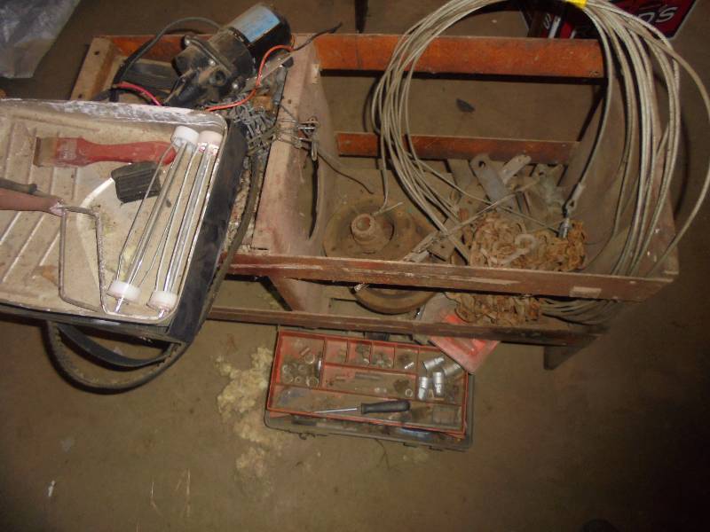 Lot - Misc Scrap Items on Metal Stand