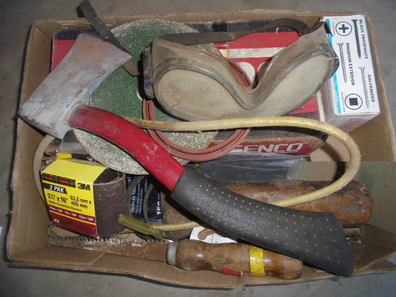Lot - Misc Shop, Hatchet, Goggles, Etc