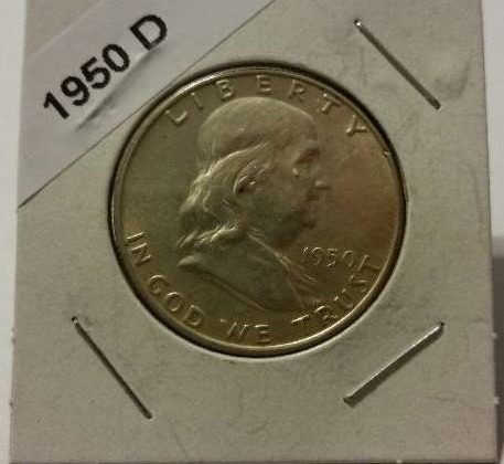 1950-D (Denver Mint) Franklin Half Dollar in BU Condition
