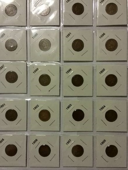 Lot of 20 Indian Head Pennies - Multipe Date in F-VF Condition