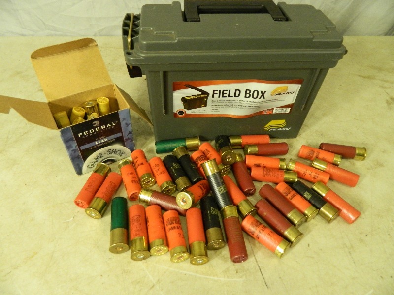 lot 26 image: Plano Field Box with Assorted 12 Gauge Shot Gun Ammo