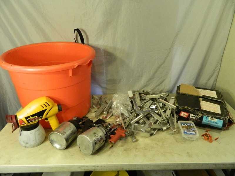 lot 109 image: Gutter Parts, Paint Sprayers,  and More