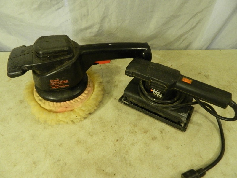 lot 111 image: Craftsman Buffer and Black and Decker Sander