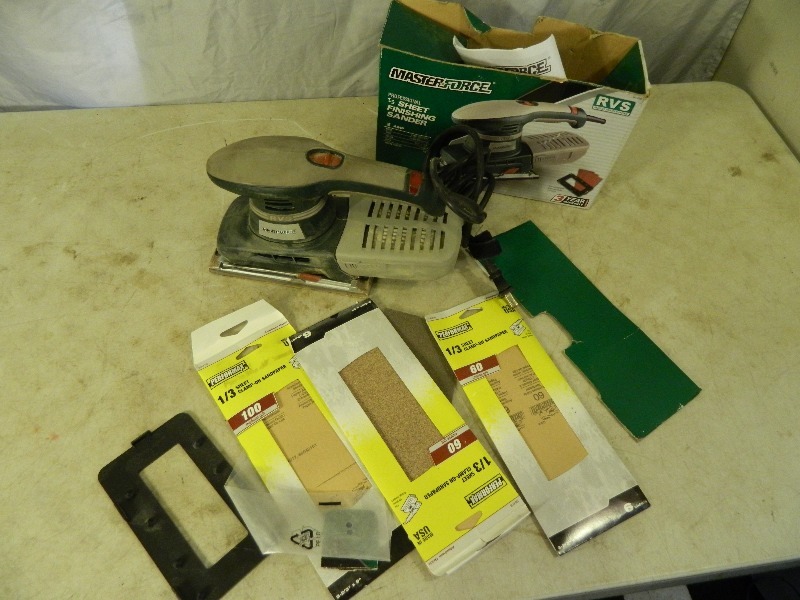 lot 115 image: 13 Sheet Sander