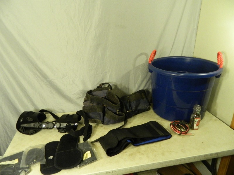 lot 125 image: Toolbelt, Bin, and More