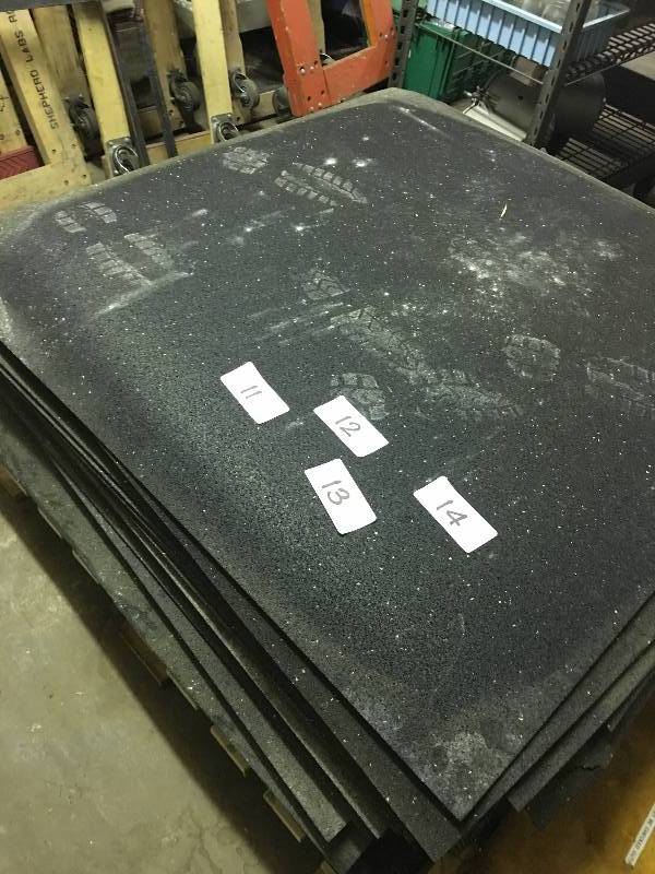 Lot of 10 rubber mat sections