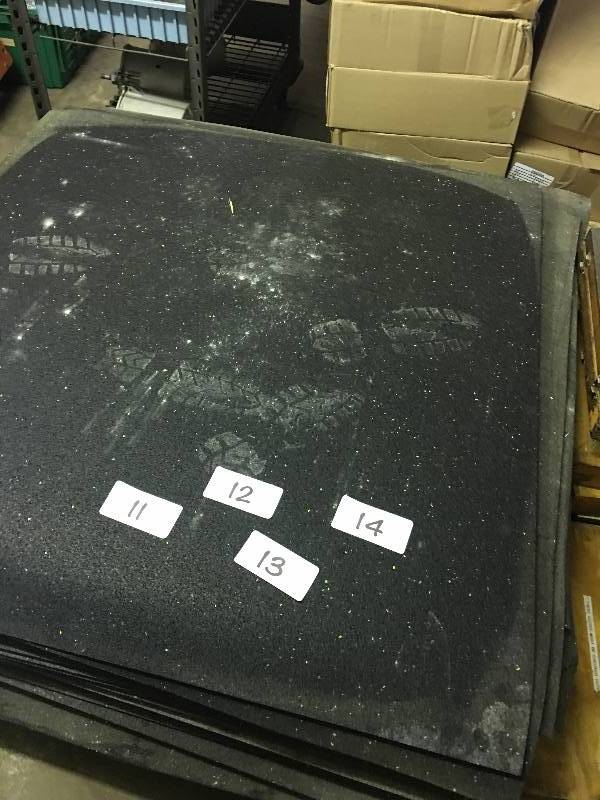 Lot of 10 rubber mat sections