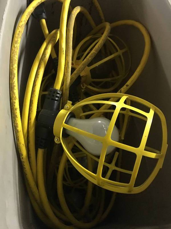 Strings of emergency lighting