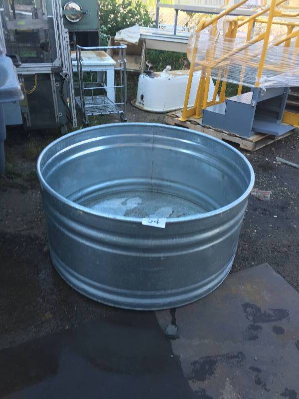 Round galvanized trough