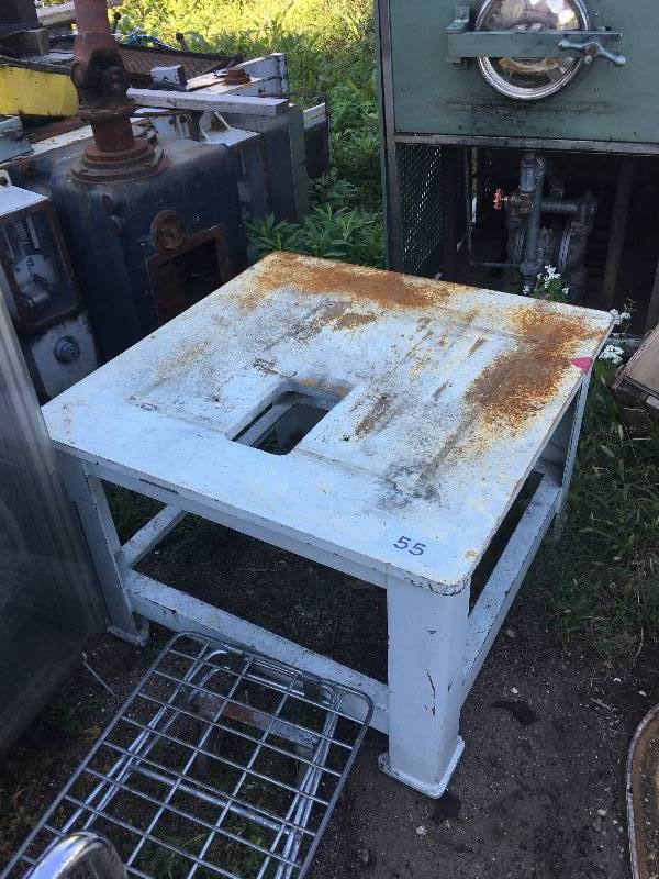 Heavy steel table