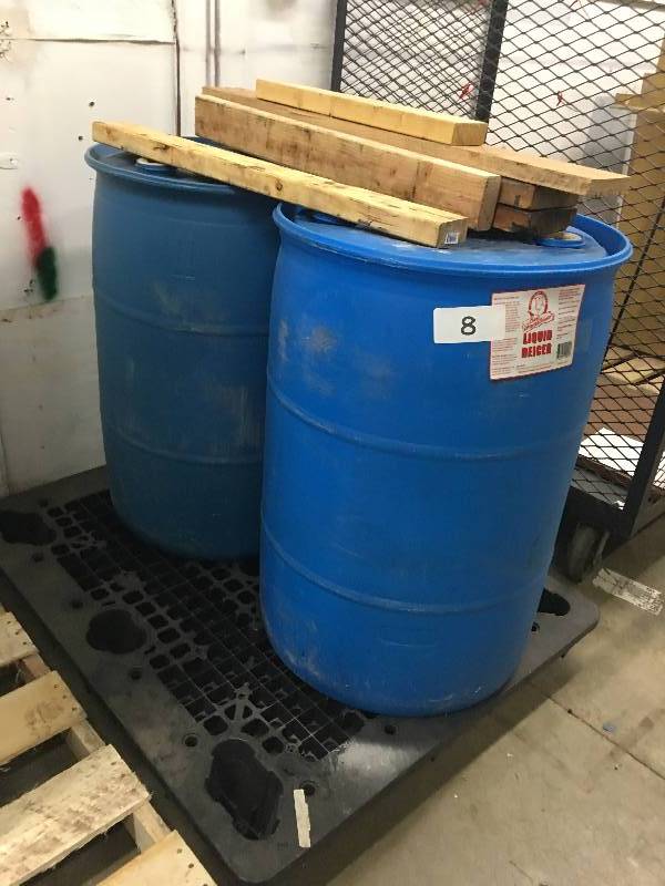 2 barrels of liquid de-icer