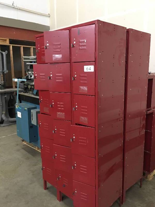 2 sections of lockers
