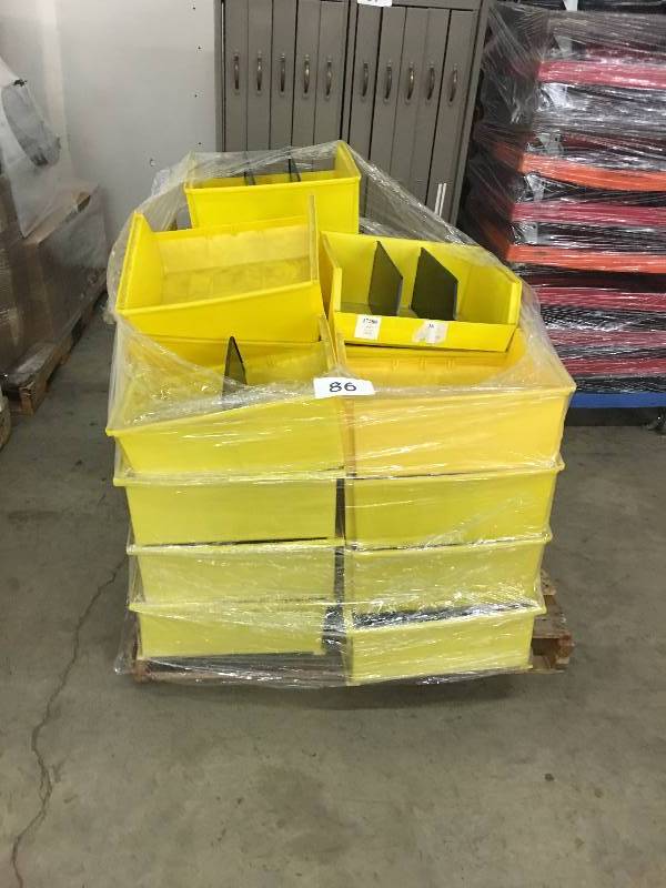 Lot of plastic parts bins